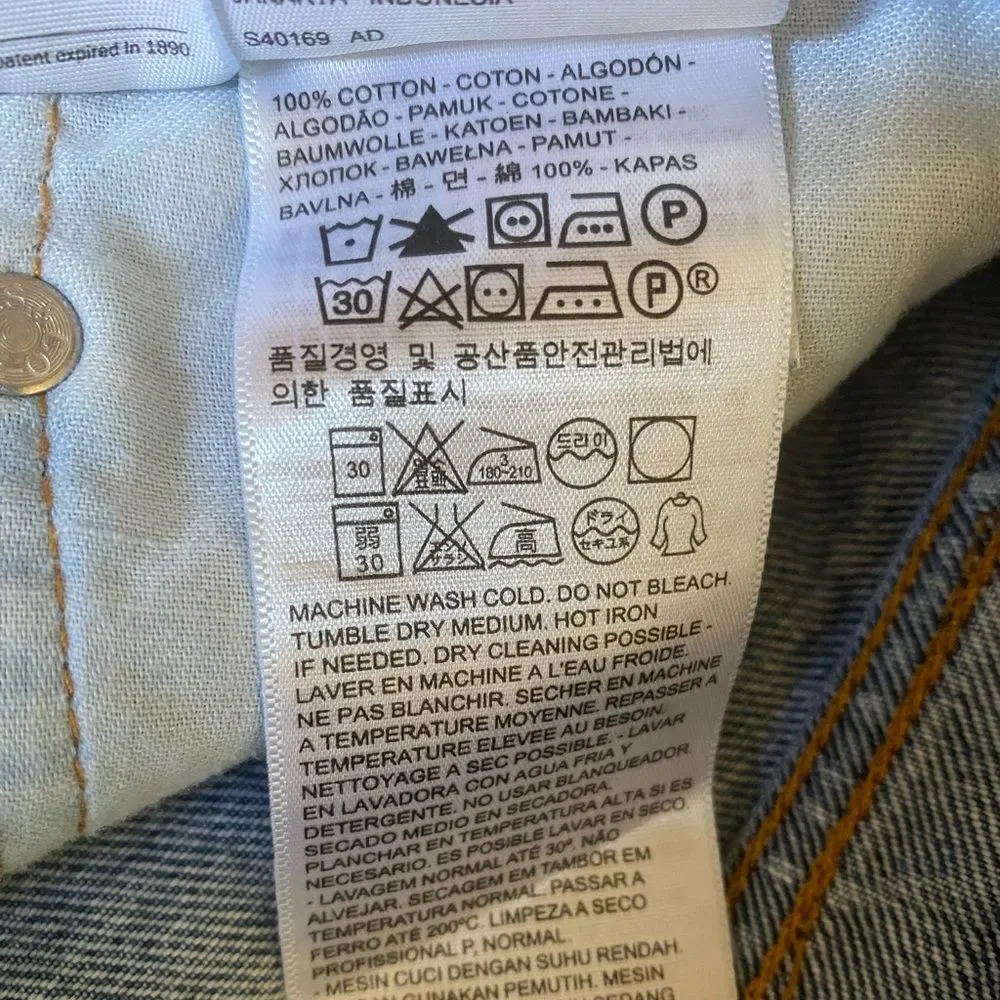Levi's Men's 505 Regular Fit Non-Stretch Jeans Size 40x30 Medium Wash Streetwear